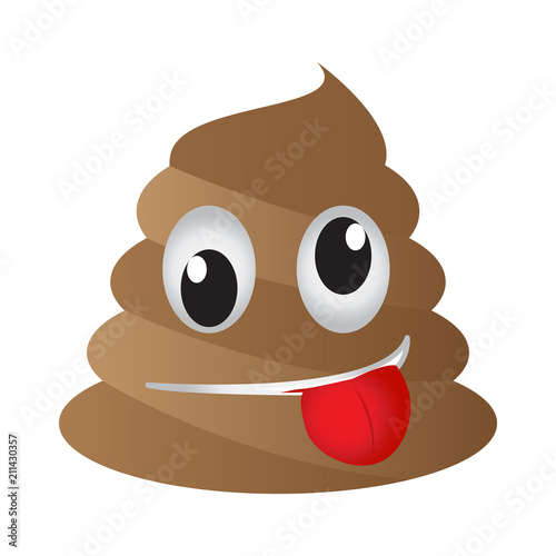 Crazy poop emoji