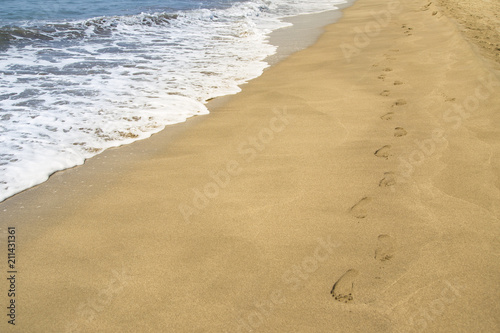 Beach Sea Footprint