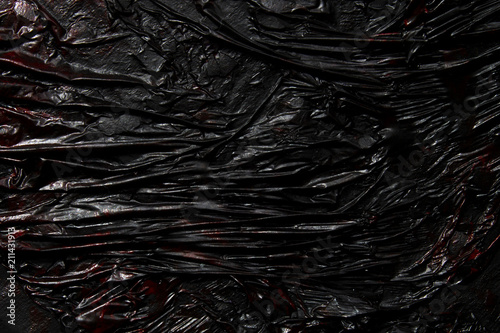 Black lava texture background photo