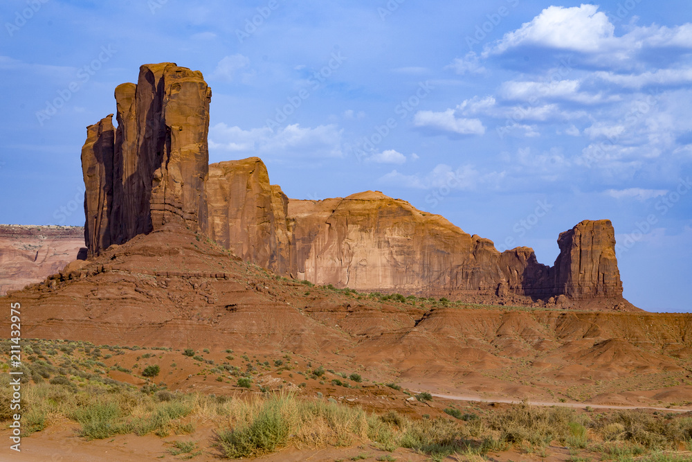 rock butte in the monument valley