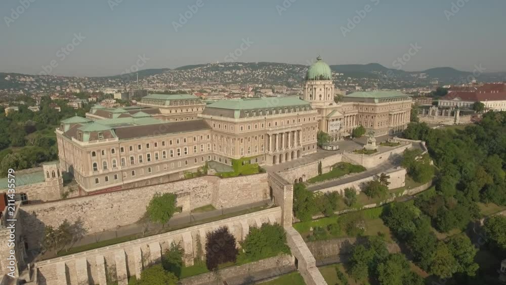 Aerial shot of Budapest - Buda castle, Hungary Aerial shot of Budapest - Buda castle, Hungary