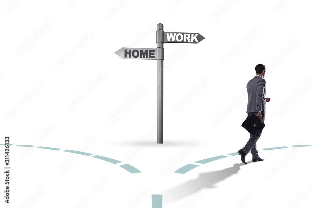 Work life or home balance business concept Work life or home balance business concept