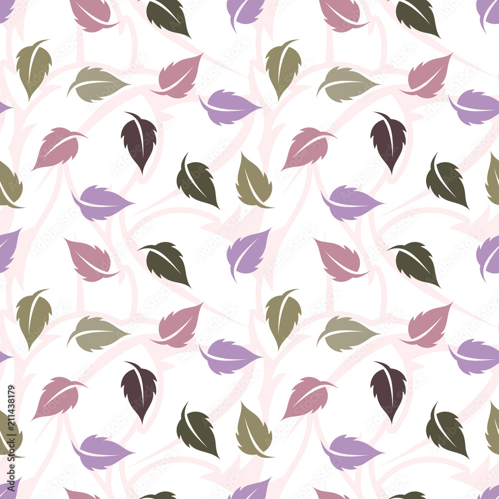 Seamless Pattern Colorful Repeating Leaf Nature Seamless Pattern Colorful Repeating Leaf Nature