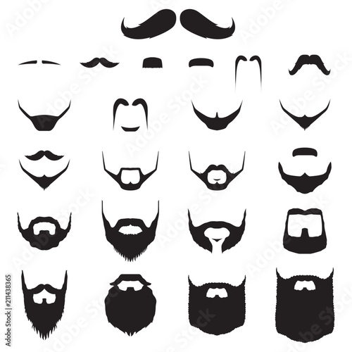 Set of Mustache and Beard Variation photo