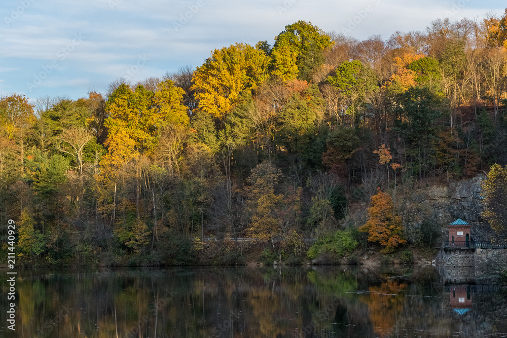Fall foliage reflection on a lake Fall foliage reflection on a lake