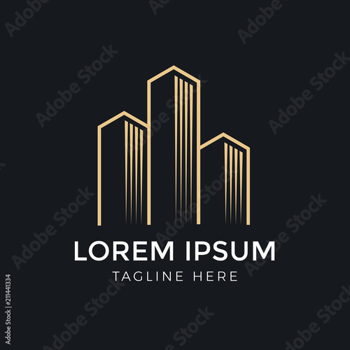  Logo template real estate, apartment, condo, house, rental, business. brand, branding, logotype, company, corporate, identity. Clean, modern and elegant style design