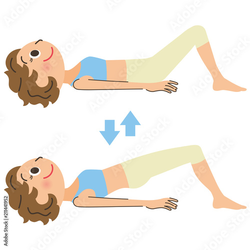ヒップアップする女性