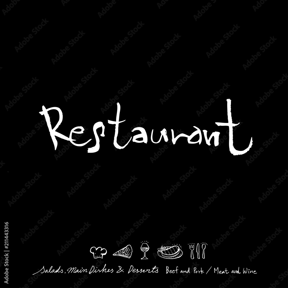 음식점 포스터 / 손으로 그린 식당 그림