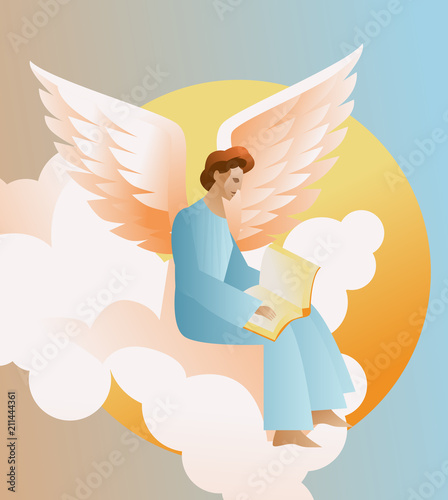 angel reading the bible