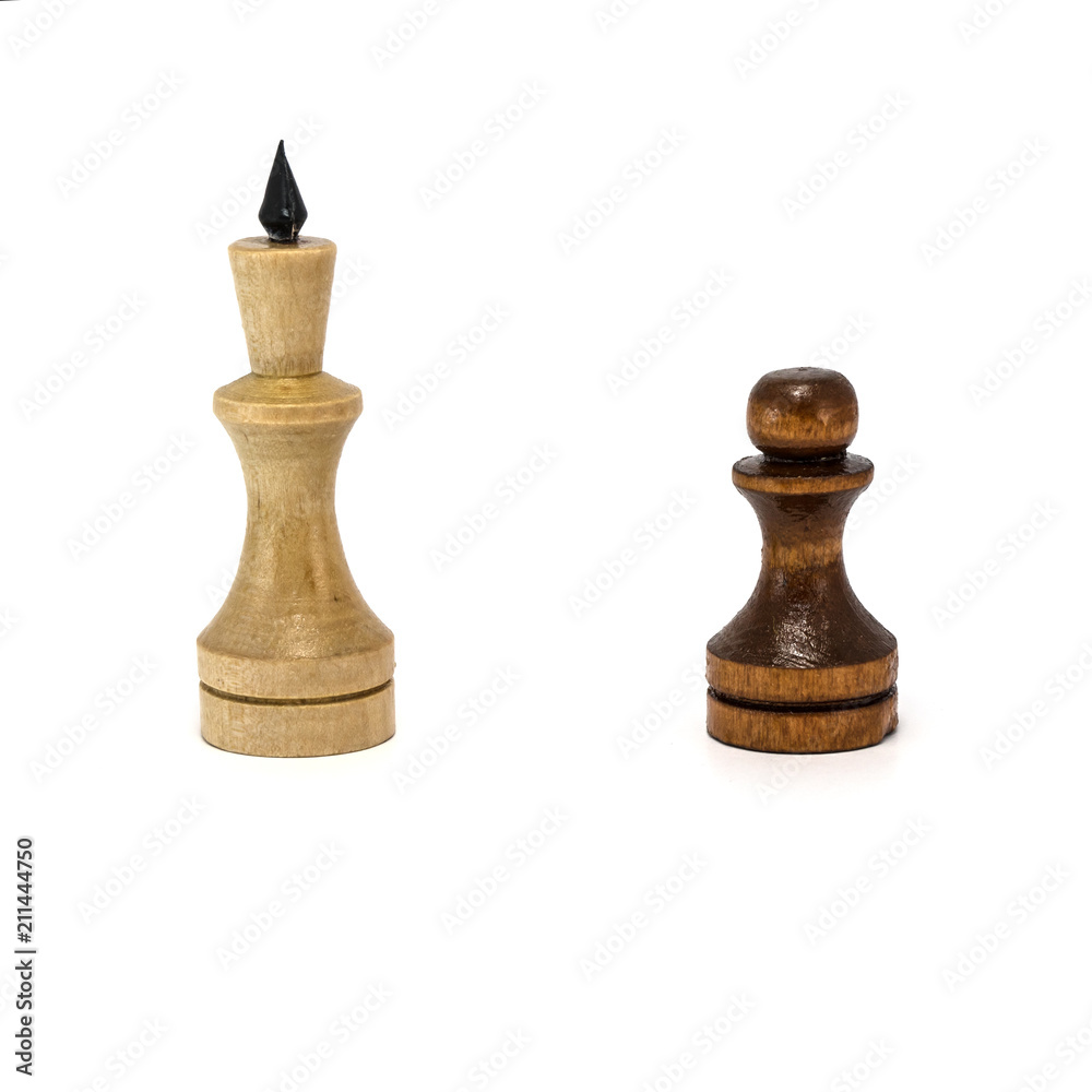 Chess. Chessmen. Queen and pawn Chess. Chessmen. Queen and pawn