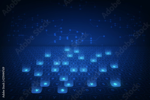 Money transfer. Global Currency. Stock Exchange. Stock vector illustration.