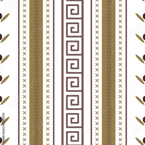 Vector seamless abstract tribal pattern.