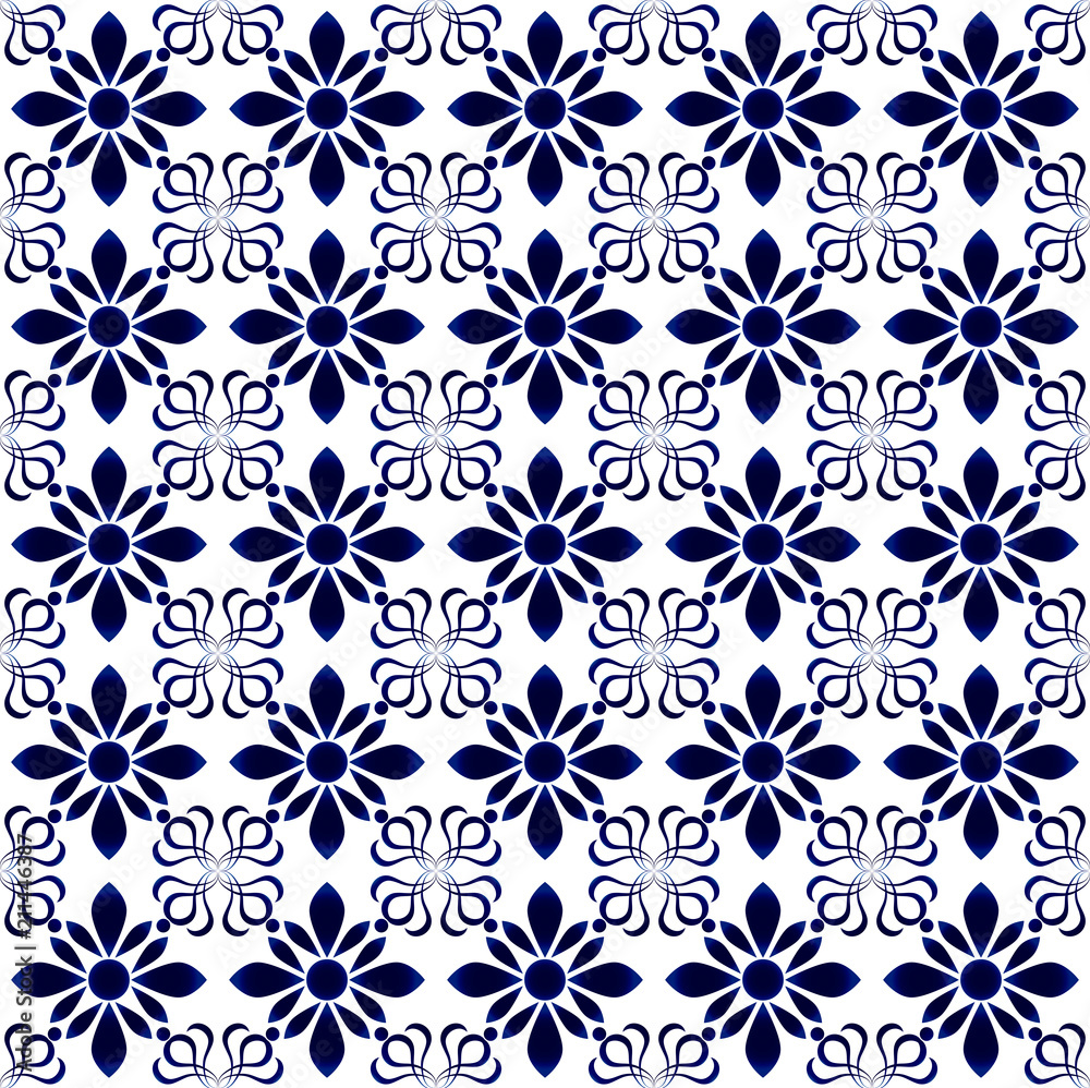 blue seamless pattern