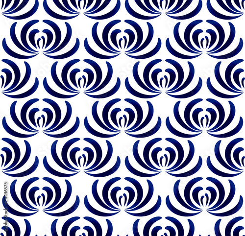 ceramic flower blue pattern