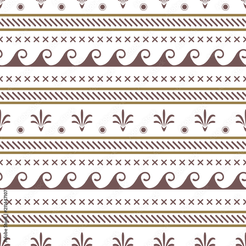 Vector seamless abstract tribal pattern. Vector seamless abstract tribal pattern.