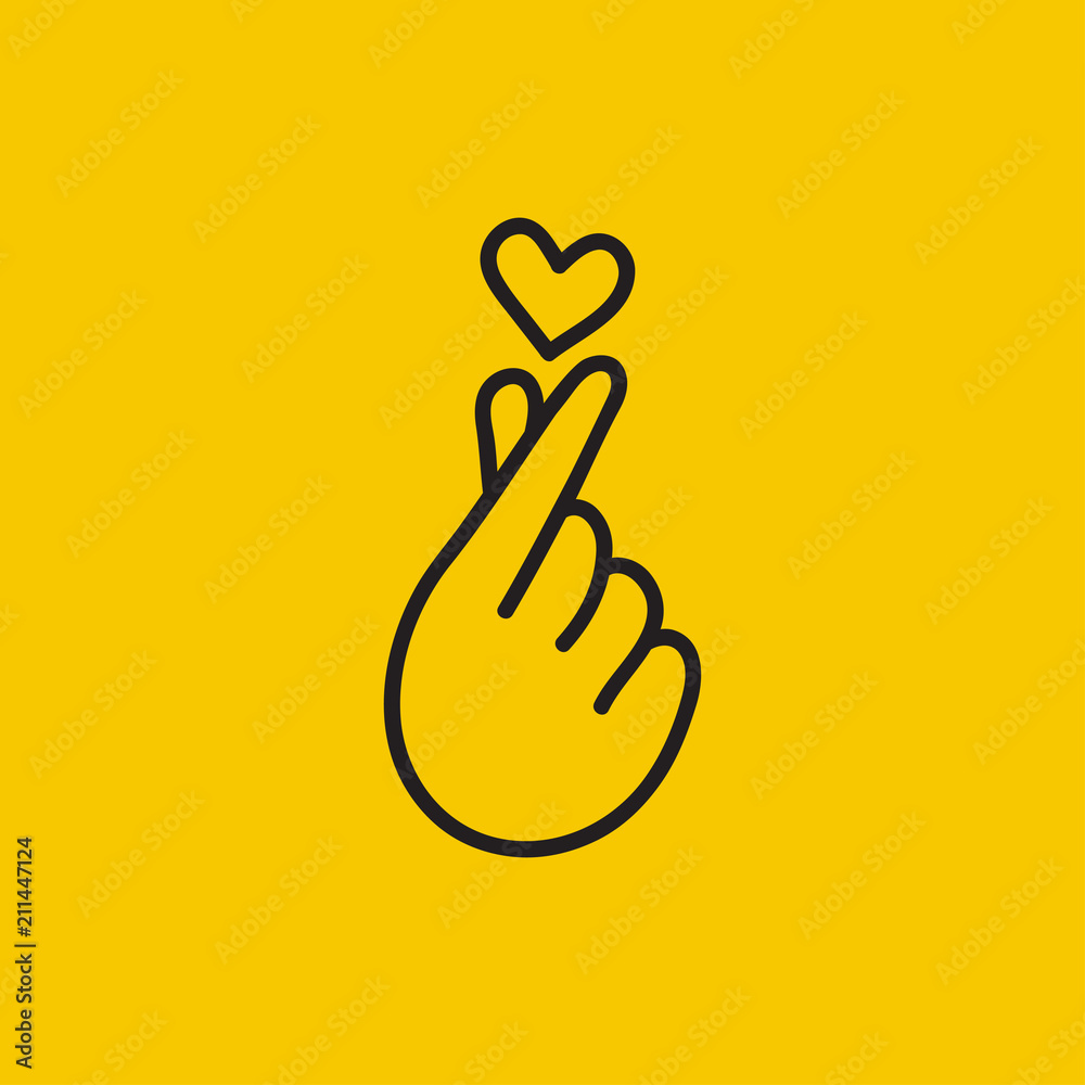 Obraz premium fingers making small heart