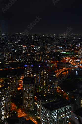 横浜ランドマーク夜景 (Night view from Round-mark Yokohama)