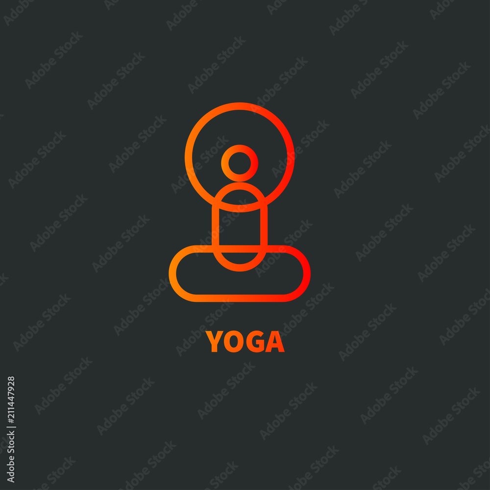 Minimal yoga icon Minimal yoga icon