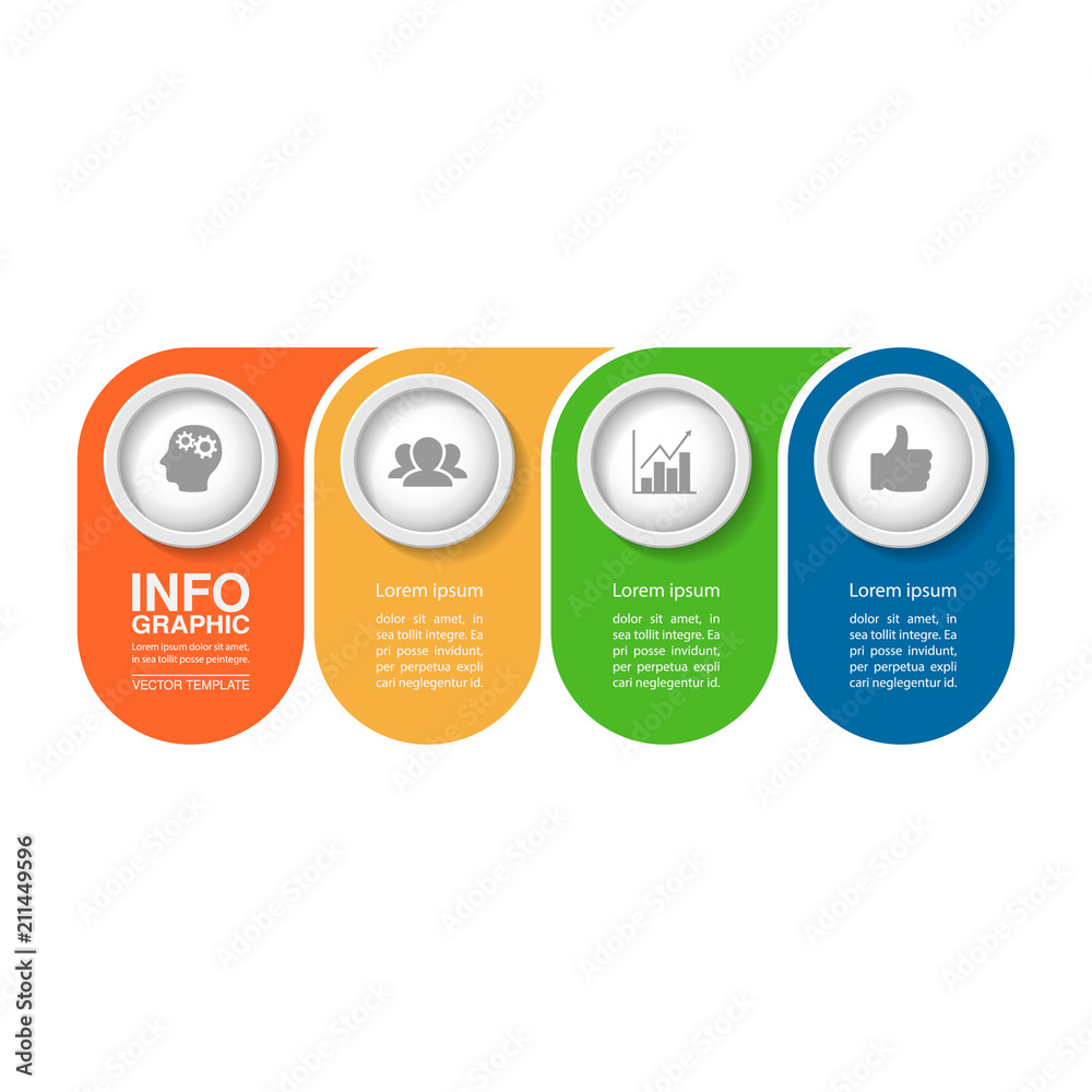 Vector infographic template for diagram, graph, presentation, chart, business concept with 4 options. Vector infographic template for diagram, graph, presentation, chart, business concept with 4 options.
