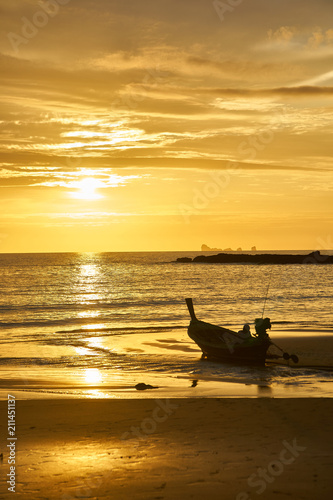 Koh Lanta island sunset beach view