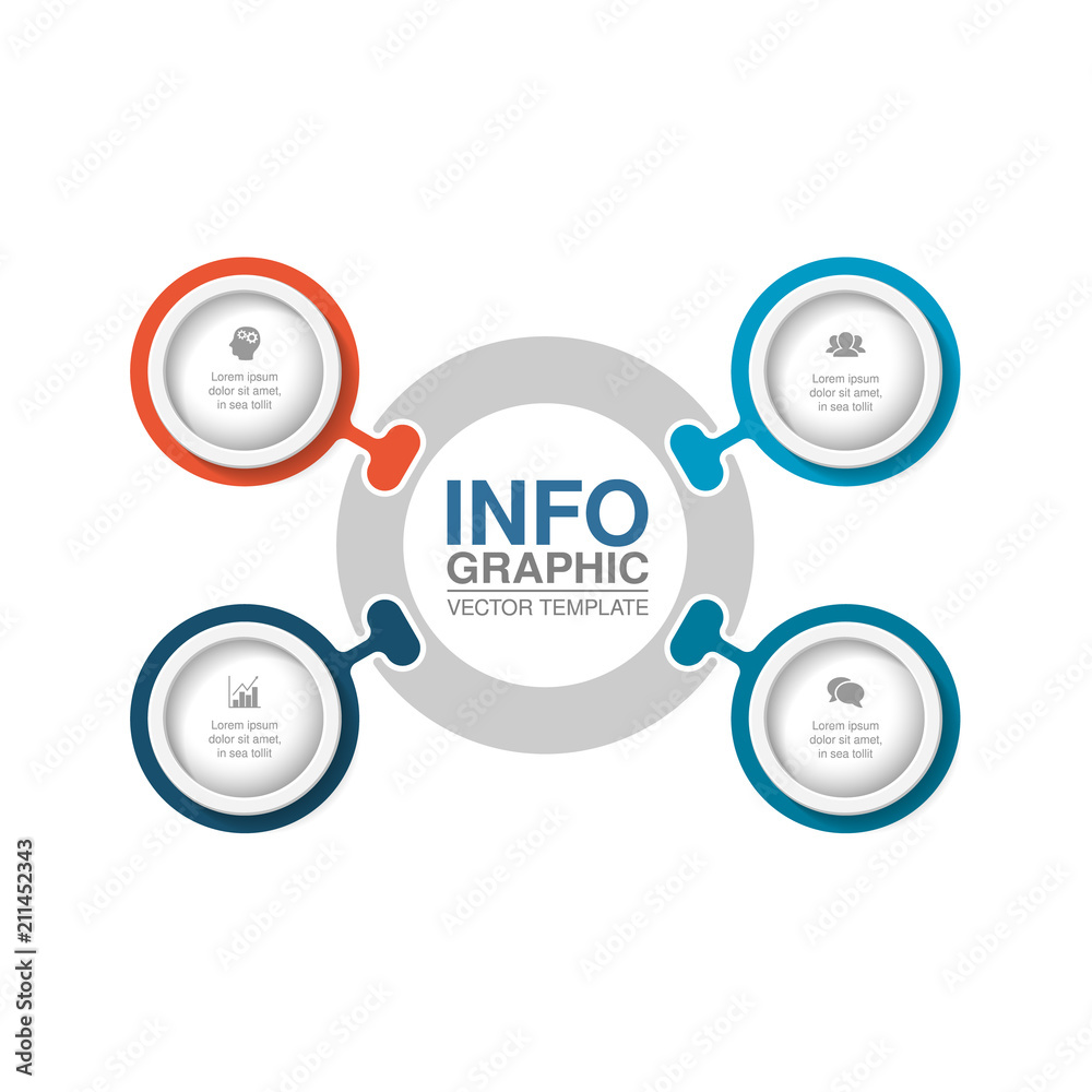 Vector infographic template for diagram, graph, presentation, chart, business concept with 4 options. Vector infographic template for diagram, graph, presentation, chart, business concept with 4 options.