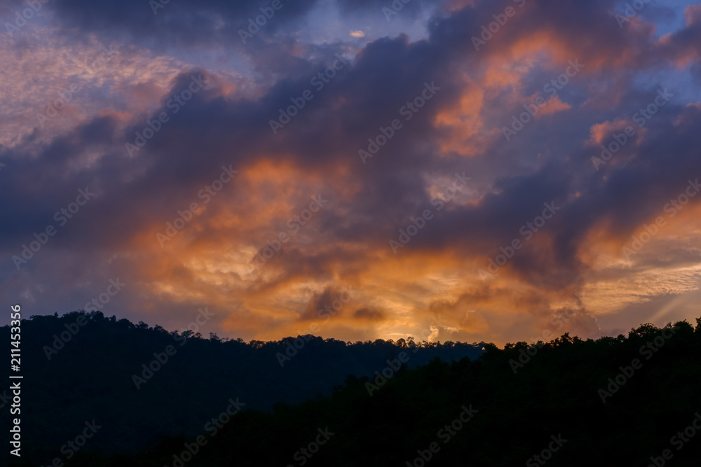 sunlight over mountain