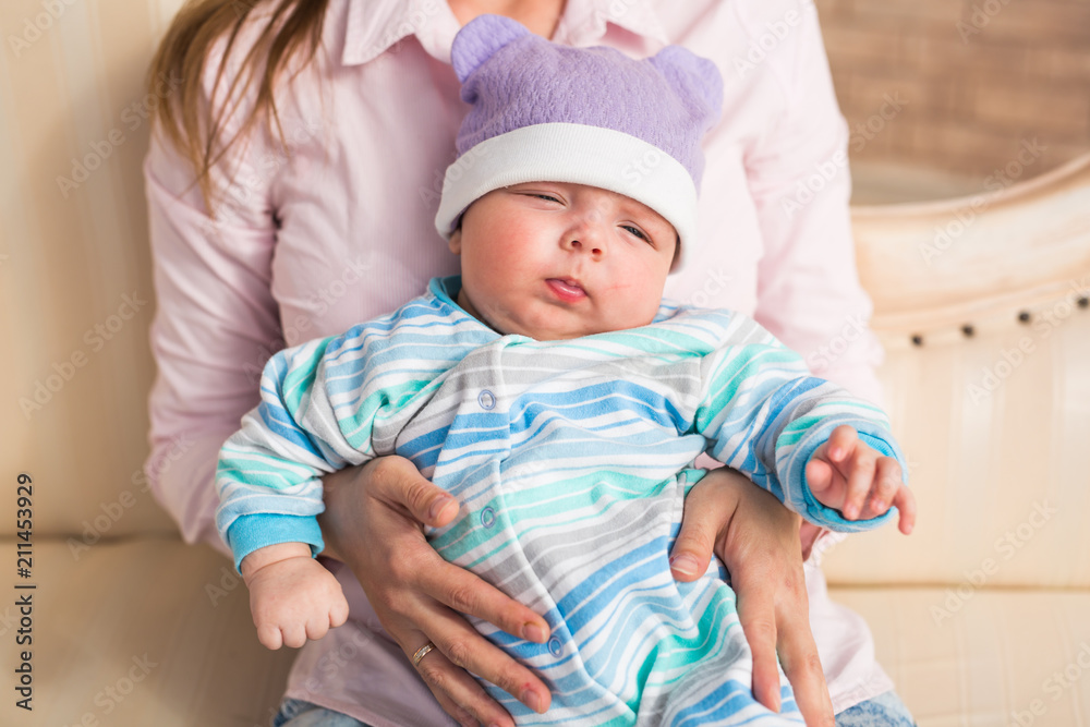 Cute newborn baby boy in sunny room Cute newborn baby boy in sunny room