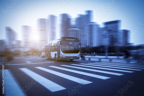 Urban architectural landscape and road traffic in Qingdao photo