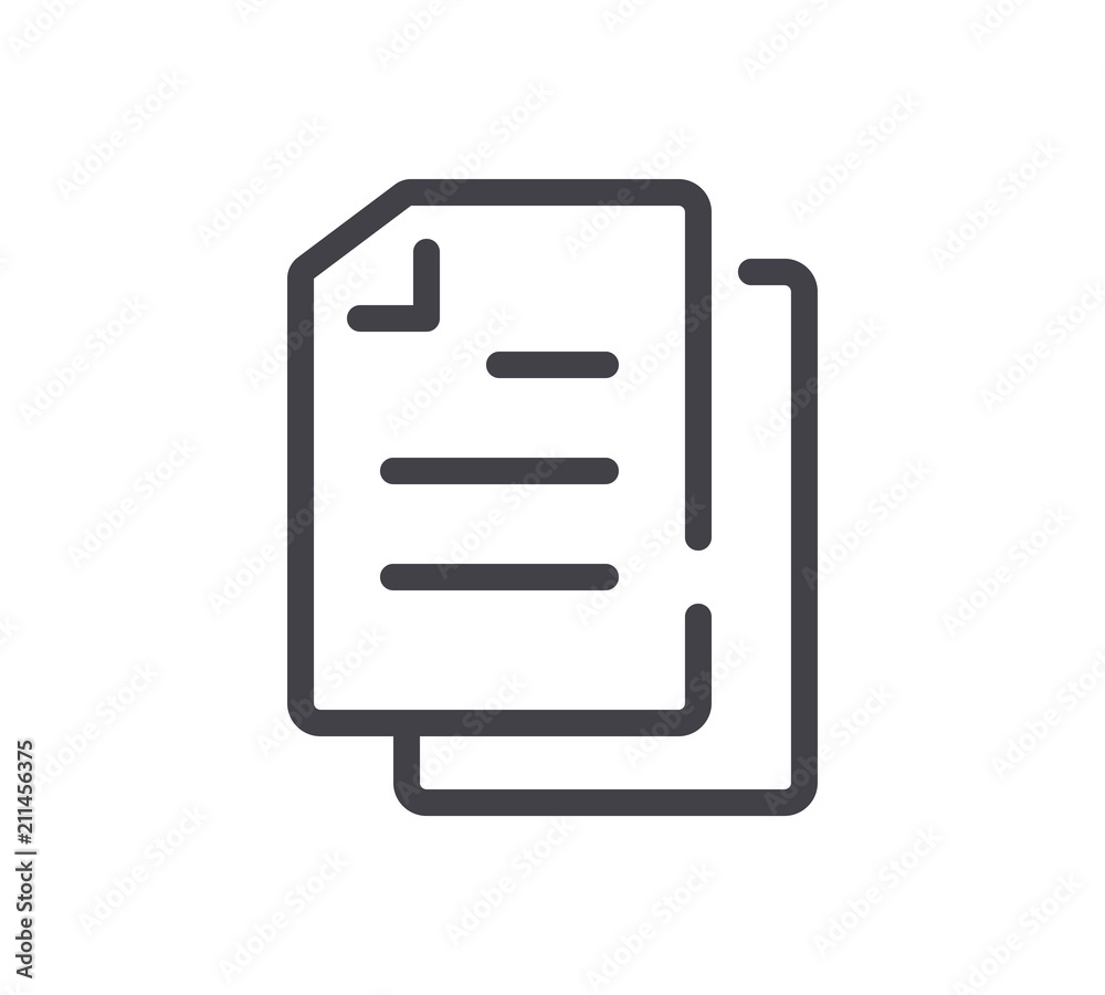 Document Line Icon. Editable Stroke. Document Line Icon. Editable Stroke.