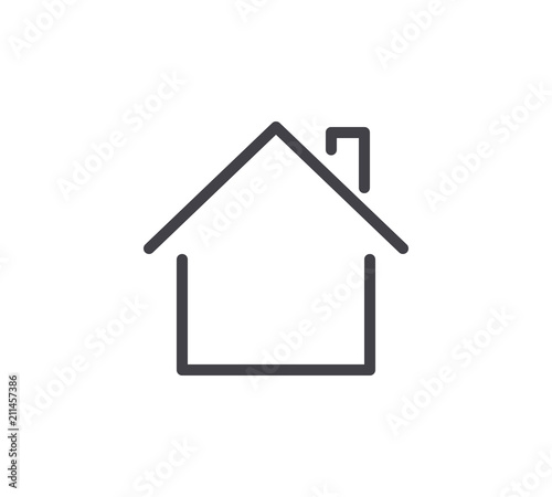 Property Line Icon. Editable Stroke. photo