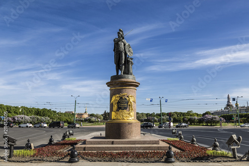 Monument to Suvorov-a monument to the Russian commander, Generalissimo Alexander Suvorov in St. Petersburg. Russia photo