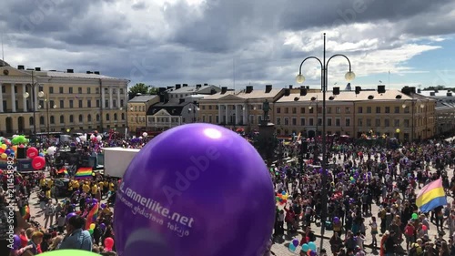 30th June 2018 helsinki Finland. Helsinki pride 2018. People together celebrating for human rights in pride event.