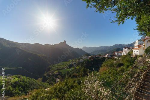 Tejeda  idyllic village in the mountains of Gran Canaria  Canary islands  Spain