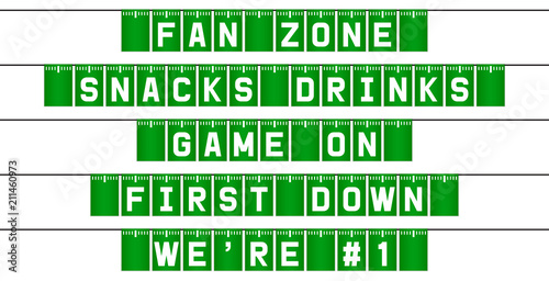 American football bunting flags game day decoration