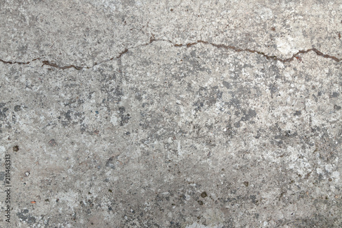The texture of old concrete slab with crack