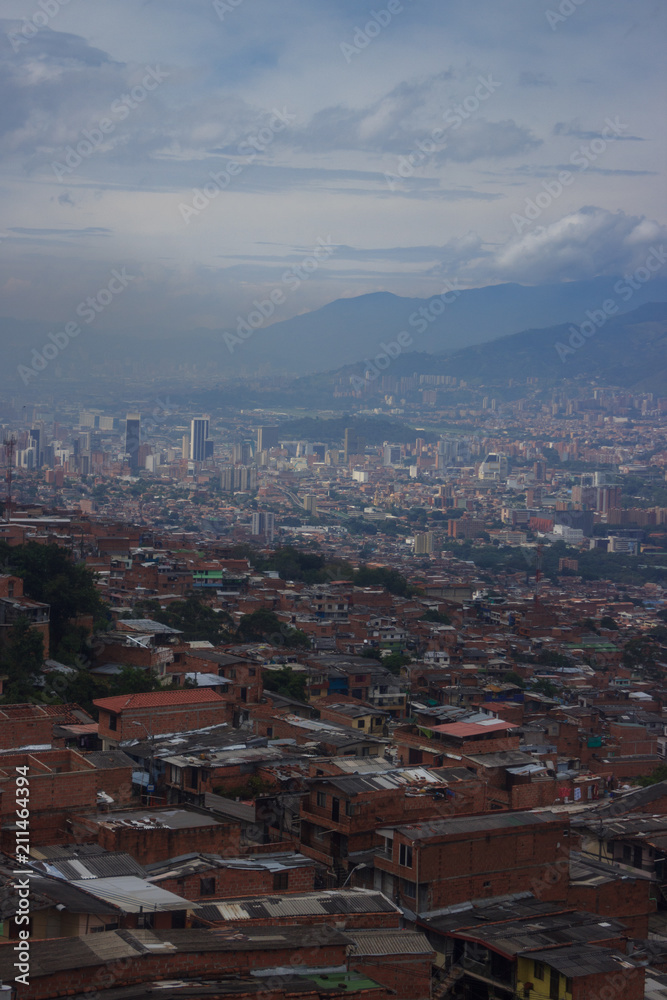 Aerial view on medellin, colombia