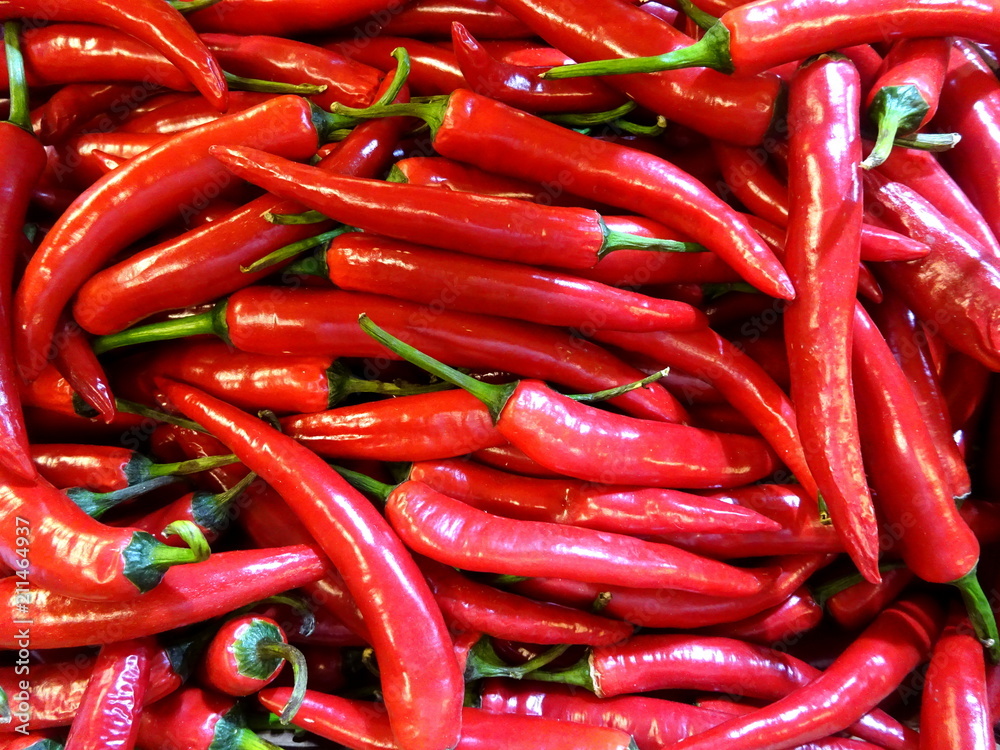 Vegetables. Red bitter pepper