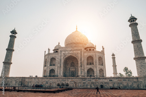 Taj Mahal shortly after Sunrise in Agra, India