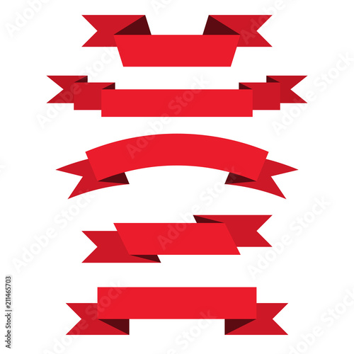 Free Download Red paper scrolls. Set - GFXLoad