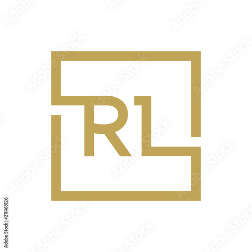 two letter logo line square RA TO RZ