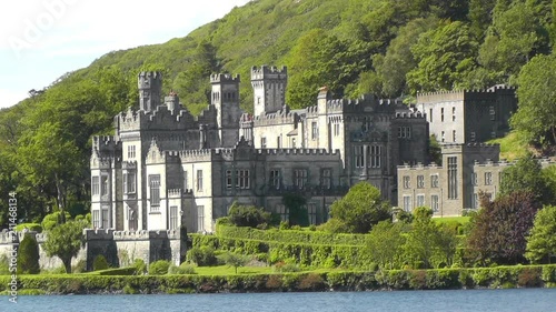 Kylemore Abbey is a Benedictine monastery founded in 1920 on the grounds of Kylemore Castle, in Connemara, County Galway, Ireland. photo