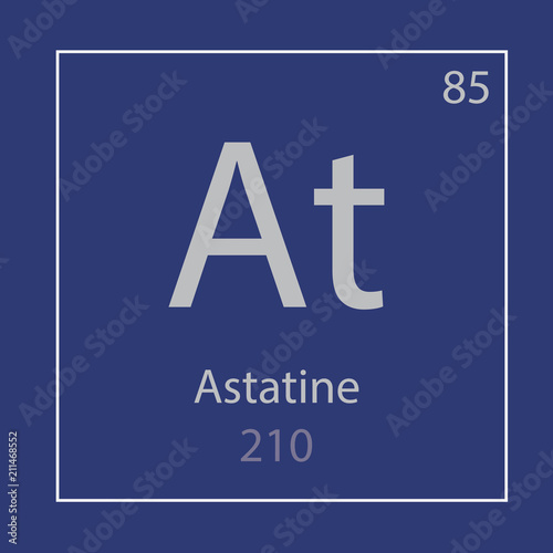 Astatine At chemical element icon- vector illustration