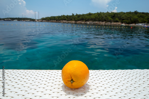 Orange and the sea