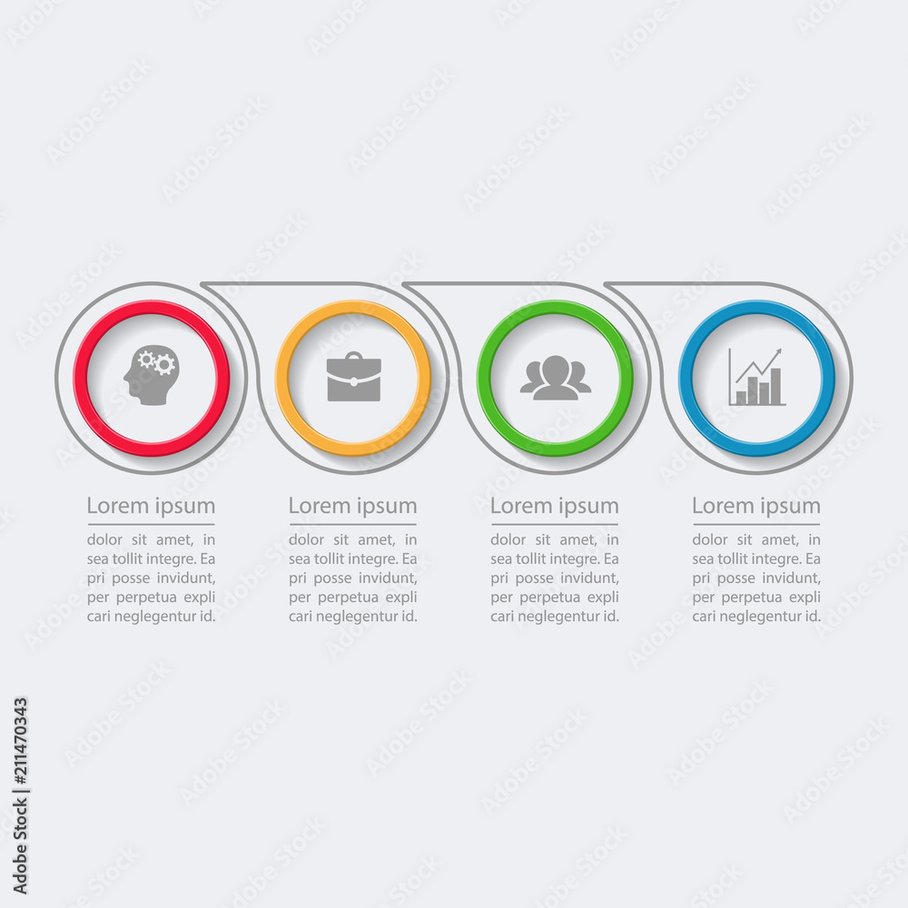 Vector infographic template for diagram, graph, presentation, chart, business concept with 4 options. Vector infographic template for diagram, graph, presentation, chart, business concept with 4 options.