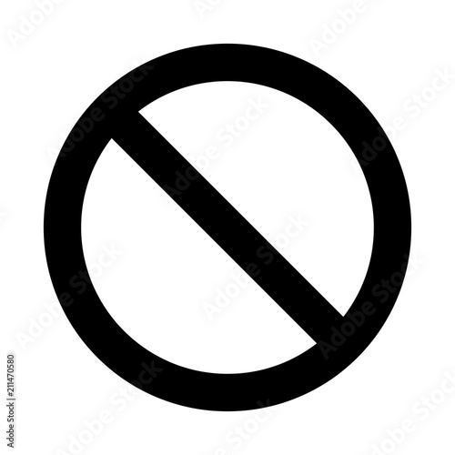 no sign, prohibition symbol design isolated on white background