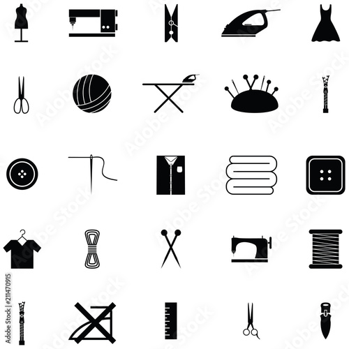 sewing icon set