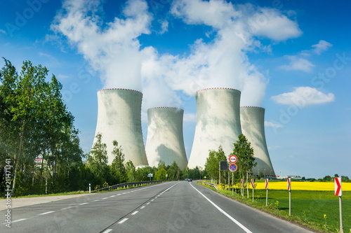 Nuclear power plant in Czech Republic. Europe.
