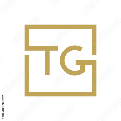 two letter logo line square TA TO TZ