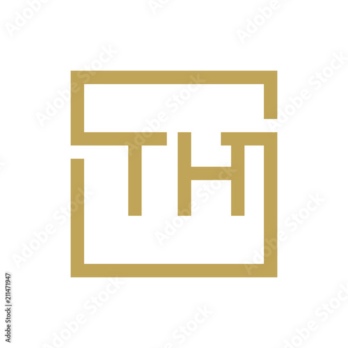 two letter logo line square TA TO TZ