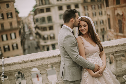 Wedding couple in Rome, Italy